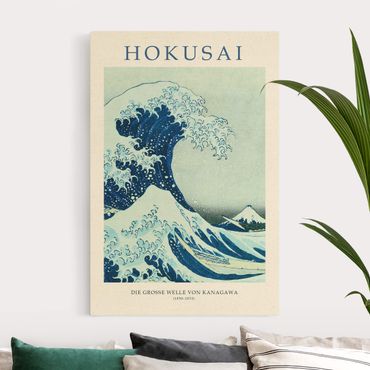 Natural canvas print - Katsushika Hokusai - The Big Wave Of Kanagawa - Museum Edition - Portrait format 2:3