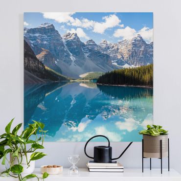 Print on canvas - Crystal Clear Mountain Lake