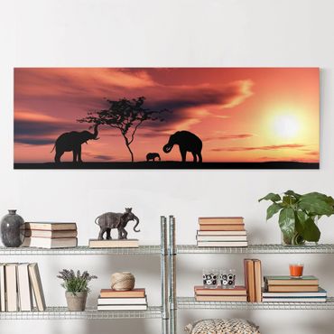 Print on canvas - African Elephant Family