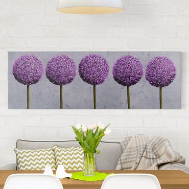 Print on canvas - Allium Round-Headed Flower