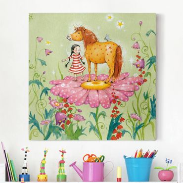 Print on canvas - The Magic Pony On The Flower