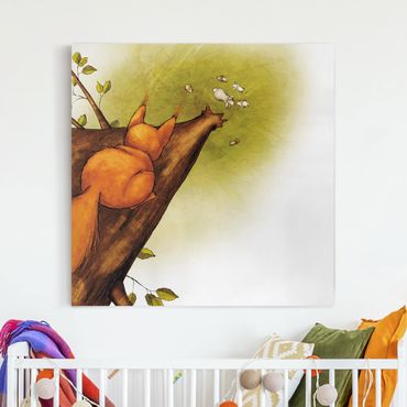 Print on canvas - Squirricorn On Way To The Rabbits