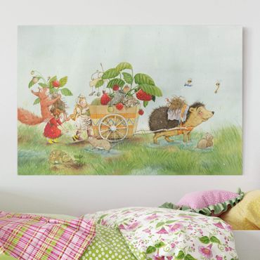 Print on canvas - Little Strawberry Strawberry Fairy - With Hedgehog