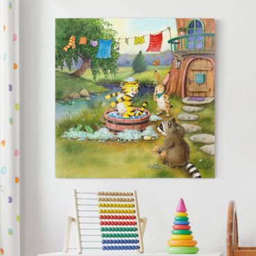Print on canvas - Little Tiger - Bathing