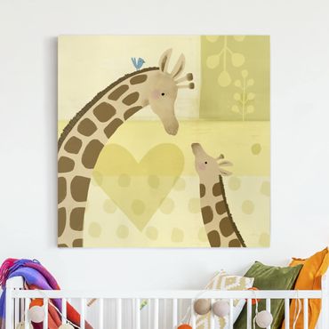 Print on canvas - Mum And I - Giraffes