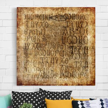 Print on canvas - Old Letters