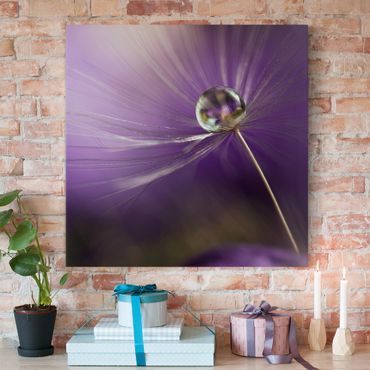 Print on canvas - Dandelion In Violet