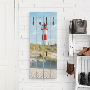 Wooden coat rack - Lighthouse At The North Sea