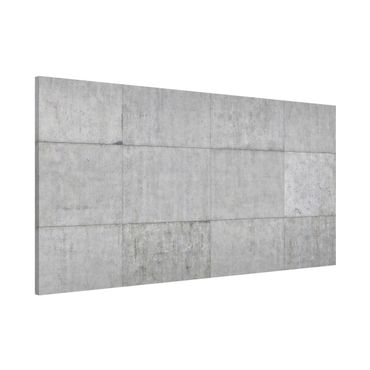 Magnetic memo board - Concrete Brick Look Grey