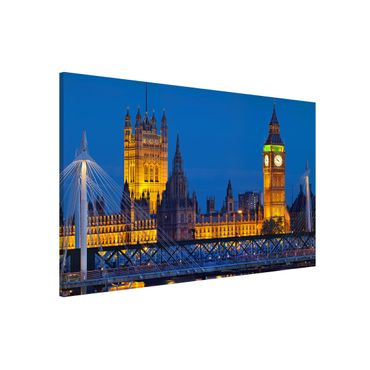 Magnetic memo board - Big Ben And Westminster Palace In London At Night