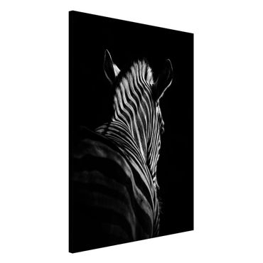 Magnetic memo board - Dark Zebra Silhouette