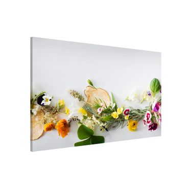 Magnetic memo board - Fresh Herbs With Edible Flowers