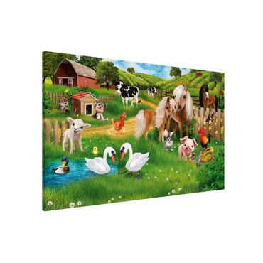 Magnetic memo board - Animal Club International - Farm Animals