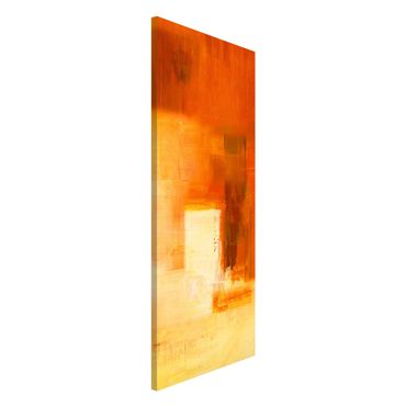 Magnetic memo board - Petra Schüßler - Composition In Orange And Brown 03