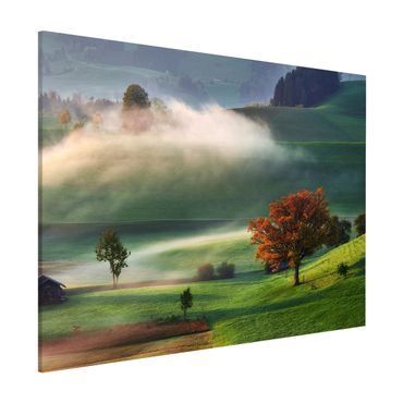 Magnetic memo board - Misty Autumn Day Switzerland