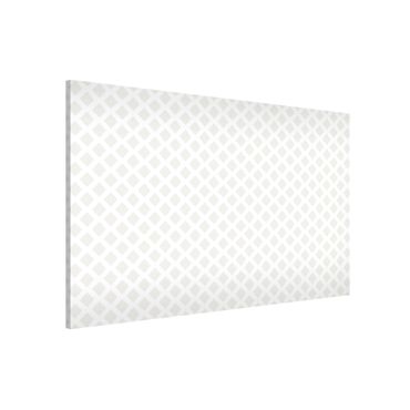 Magnetic memo board - Diamond Grid Light Beige