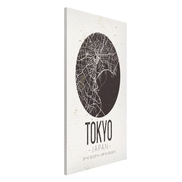 Magnetic memo board - Tokyo City Map - Retro