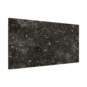 Magnetic memo board - Map Of Constellations Blackboard Look