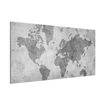 Magnetic memo board - Vintage World Map II