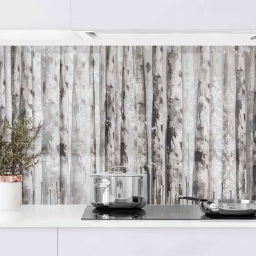 Kitchen wall cladding - Picturesque Birch Forest