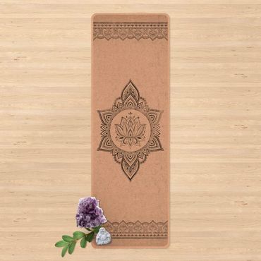 Yoga mat - Mandala Lotus Concrete Look