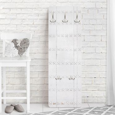 Coat rack - Mediterranean White Wooden Door