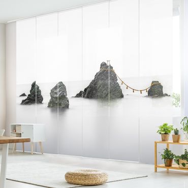 Sliding panel curtains set - Meoto Iwa -  The Married Couple Rocks - Panel