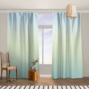 Curtain - Mint Green Colour Gradient