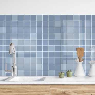 Kitchen wall cladding - Mosaic Tiles - Light Blue