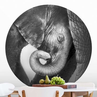 Self-adhesive round wallpaper kids - Mother's Love