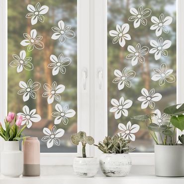 Window sticker - No.UL510 many Florets