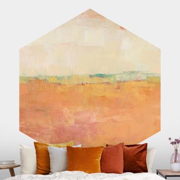 Self-adhesive hexagonal pattern wallpaper - Oasis In The Desert