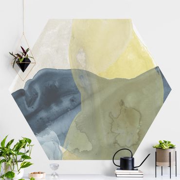 Self-adhesive hexagonal pattern wallpaper - Ocean And Desert III