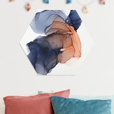 Forex hexagon - Drops Of Ocean Blue And Orange With Gold