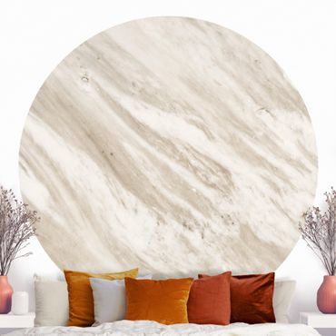 Self-adhesive round wallpaper kitchen - Palissandro Marble Beige