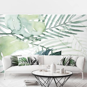Wallpaper - Palm Fronds In Watercolour I