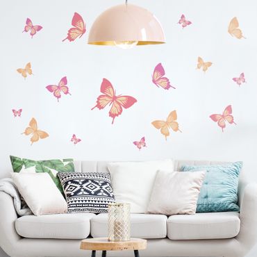 Wall sticker - Butterfly Set Pastel colours