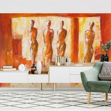 Wallpaper - Petra Schüßler - Four Figures In Orange