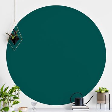 Self-adhesive round wallpaper - Pine Green