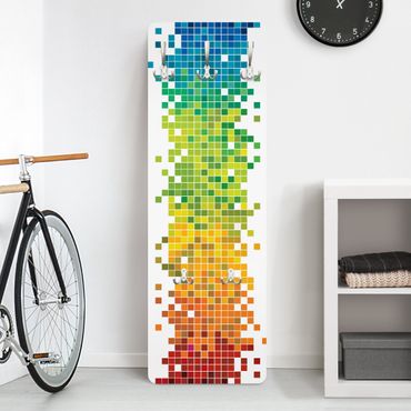 Coat rack - Pixel Rainbow
