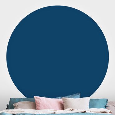 Self-adhesive round wallpaper - Prussian Blue