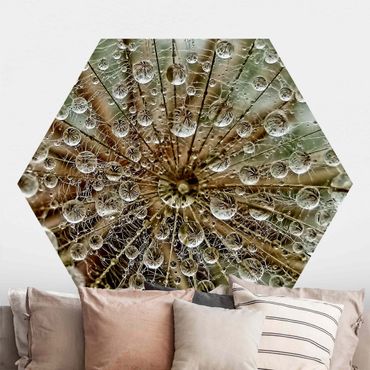 Self-adhesive hexagonal pattern wallpaper - Dandelion In Autumn