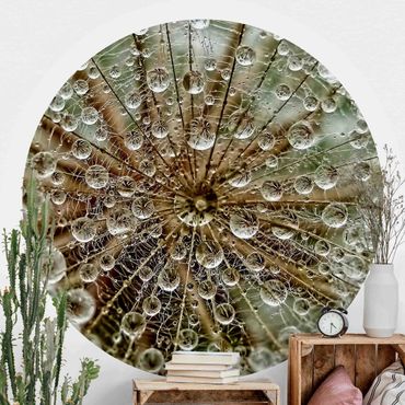 Self-adhesive round wallpaper - Dandelion In Autumn