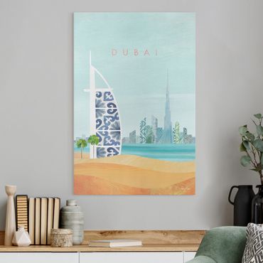 Print on canvas - Travel poster - Dubai - Portrait format 2:3