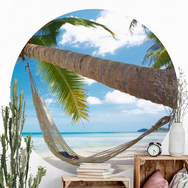 Self-adhesive round wallpaper beach - Relaxing Day