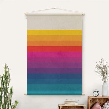 Tapestry - Retro Rainbow Stripes