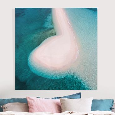 Print on canvas - Sandbank In The Ocean