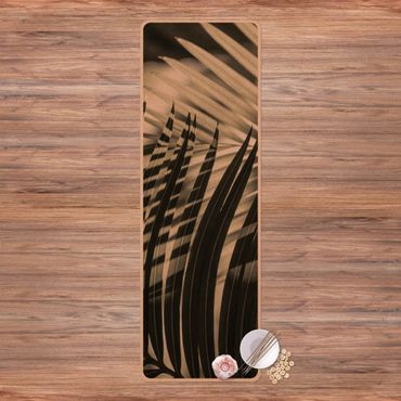 Yoga mat - Interplay Of Shaddow And Light On Palm Fronds