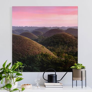 Print on canvas - Chocolate Hills At Sunset