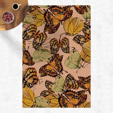 Cork mat - Swarm Of Yellow Butterflies - Portrait format 2:3